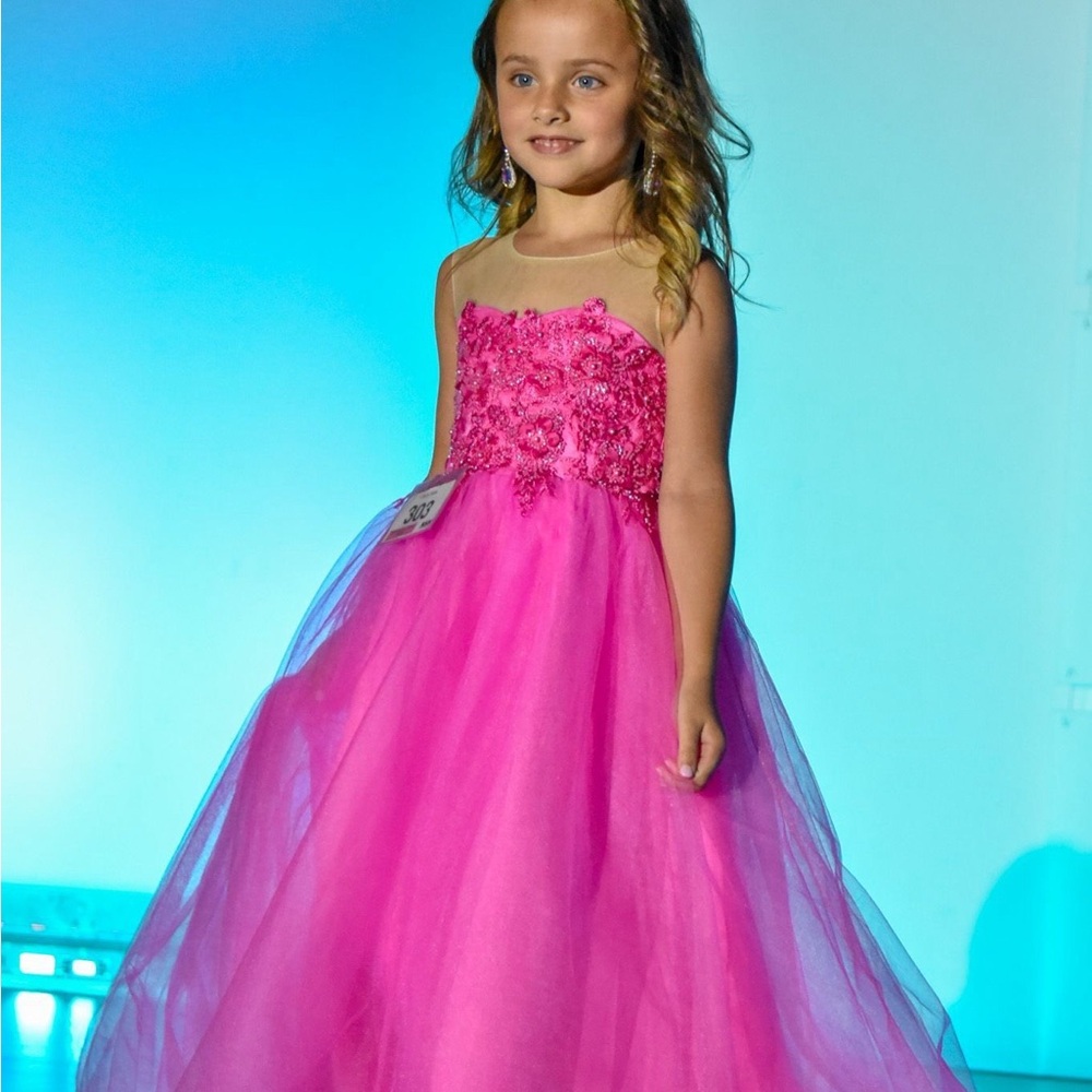 Pink Tulle Flower Girl Dress